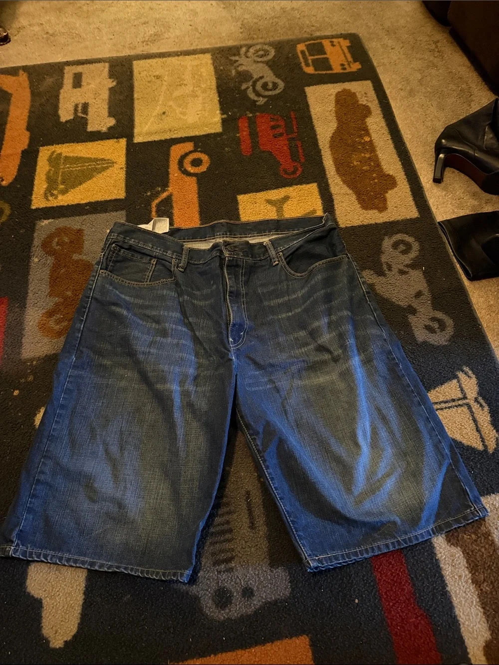 Men's Denim Shorts - Blue